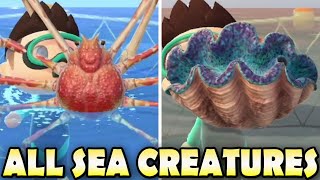 🦐 ALL 40 SEA CREATURES amp How To find Them In Animal Crossing New Horizons Northern amp Southern [upl. by Ibib485]