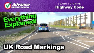 Understanding UK Road Markings  Learn to drive Highway Code [upl. by Nonnad925]