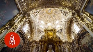 Golden Chapel Gilded Achievement Welcome to the Capilla del Rosario [upl. by Ardnuahc]