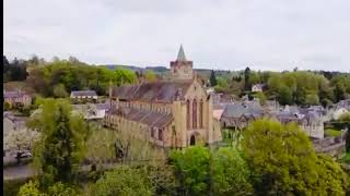 Dunblane Cathedral from the air [upl. by Sutton]