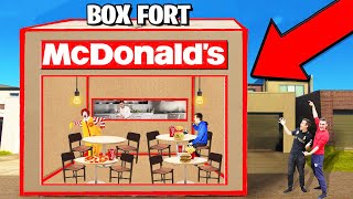 24 HOUR MCDONALDS BOX FORT GIANT RESTURANT [upl. by Kovar74]