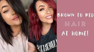 DARK BROWN TO RED HAIR AT HOME [upl. by Ahsiel]