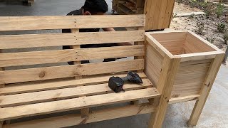 Most Wonderful Wooden Pallet Ideas and Projects  Building Pallet Benches Close To Nature [upl. by Reiche624]