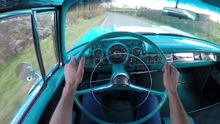 1957 Chevrolet Bel Air Sports Sedan 283 V8  POV TEST DRIVE  Fame OffRestoration [upl. by Yumuk624]