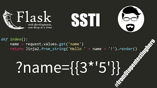 Python SSTI Attack Flask framework using Jinja2 template engine [upl. by Teufert]