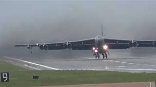 B52s take off in a crosswind [upl. by Monahon]