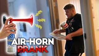 AIR HORN PRANK BACKFIRES [upl. by Elleirda]