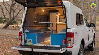 Ford Ranger Truck Bed Camper for two people  Inside Tour amp Description [upl. by Nwahsak87]