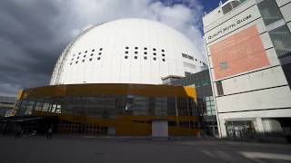 Sweden Stockholm Globen Shopping 14X elevator  14X escalator [upl. by Aicilec]