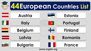 European countries List of 44 European countries With their flags [upl. by Ettegirb]