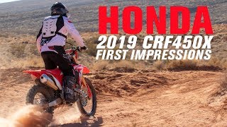 2019 Honda CRF450X  First Impressions [upl. by Percy134]