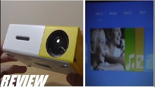 REVIEW YG300 Mini LED Pocket Projector HDMI [upl. by Tonina]