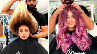 INCREÍBLES TRANSFORMACIONES DE CABELLO 2019  ANTES Y DESPUÉS [upl. by Adiesirb]