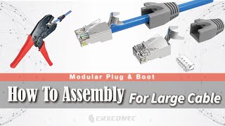 How To Assemble Cat7 Cat6 A Shielded RJ45 Connector with Larger Cable [upl. by Eeimaj]