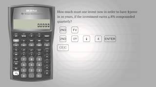 Present value – Texas Instruments BA II PLUS [upl. by Mohr]