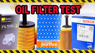 Bosch vs Purflux vs Starline  Oil Filter Comparison [upl. by Adnofal]