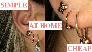 How To Pierce Your Ears At Home  Like A Pro [upl. by Ymme]