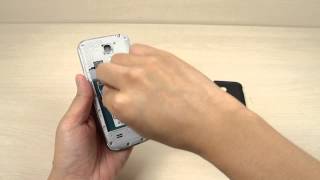 How to insert and remove the Micro SIM card on Samsung Galaxy S4 mini [upl. by Marozas859]