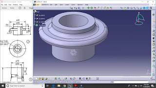 CATIA V5 Tutorial  Revolve command [upl. by Becker]