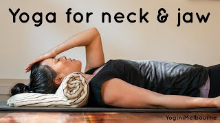 Yoga for the neck amp jaw  deep tension release  25min [upl. by Beshore]