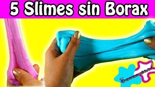 5 Slimes sin Borax y fáciles Slime comestible de 1 ingrediente 🌟Supermanualidades [upl. by Neron]