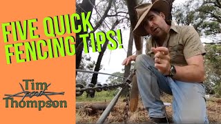 Five Quick Fencing Tips [upl. by Bruyn]