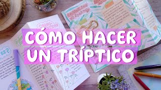 CÓMO HACER UN TRÍPTICO A MANO 💡CONSEJOS Y DECORACIÓN PARA DISEÑAR FOLLETOS CREATIVOS [upl. by Lidah]