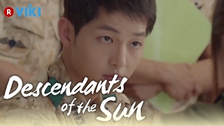 Descendants of the Sun  EP3  Song Hye Kyo Draws Song Joong Kis Blood Eng Sub [upl. by Ivanah305]