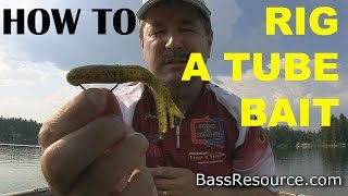 How To Rig A Tube Bait The Right Way  Bass Fishing [upl. by Auhsuj]