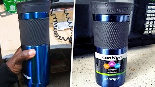 Best Travel Mug Keep Coffee Hot  Contigo Snapseal Byron Stainless Steel Travel Mug [upl. by Castora]