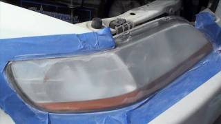 Headlight Restoration How to Remove Previously Applied Coating [upl. by Imuya]