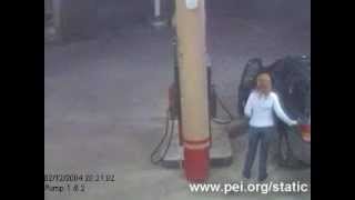 Stop Static refueling fire at gas pump [upl. by Ynottirb]