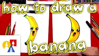 How To Draw Cartoon Banana [upl. by Wilfreda]