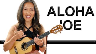 Aloha Oe Easy Ukulele Tutorial with Play Along [upl. by Ainaznat]