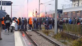 FCM  RACING Arrivée des supporters strasbourgeois par le train [upl. by Spencer]