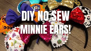 How To Disney DIY No Sew Minnie Mouse Ears [upl. by Idnir]