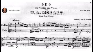 Mozart  Duo for Violin and Viola No 1 K423 1783 Grumiaux [upl. by Dranal349]