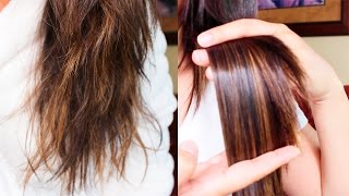 TRATAMIENTO CASERO PARA EL CABELLO SECO Y MALTRATADO CABELLO SIN FRIZZ Y SIN PUNTAS ABIERTAS [upl. by Aimac]