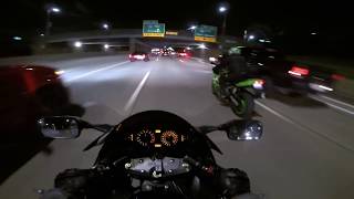 SPORTBIKES RIPPING THE FREEWAY AT NIGHT [upl. by Ingelbert]