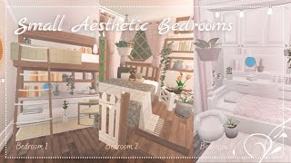 3 Small Aesthetic Bedroom Ideas  Bloxburg Speed Build  Its SummerRose [upl. by Menedez]