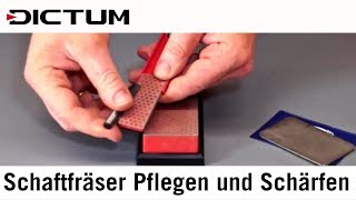 Schaftfräser Pflegen und selbst Schärfen  Oberfräse  DICTUM Tutorial [upl. by Bourque381]