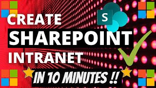 Create SharePoint Intranet Website in 10 minutes [upl. by Yerocaj244]