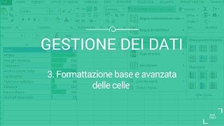 Formattazione base e avanzata delle celle  Excel Facile [upl. by Yedok916]