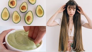 DIY AVOCADO HAIR MASK healthy hair naturally [upl. by Acisej]