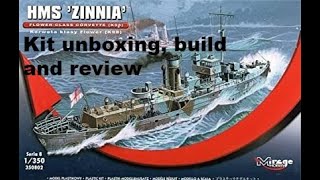 Flower class corvette HMS Zinnia 1350 model kit unboxing build improvements and rewiev [upl. by Hnad]