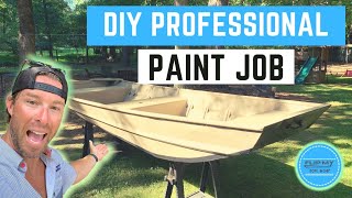 How to Paint A Jon Boat DIY Professionally 2020 [upl. by Anahc662]