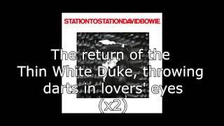 Station to Station  David Bowie  Lyrics [upl. by Yarb]