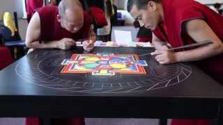 Tibetan Monks Create Sand Mandala at Clark College in Vancouver WA [upl. by Ferne]