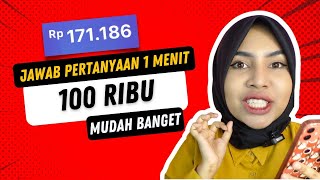 100 Ribu GRATIS Dari Jawab 1 Menit  Aplikasi Penghasil Uang TERBARU 2022 [upl. by Lesiram]