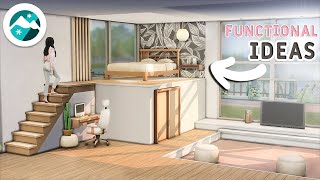 Tutorial 🌸Bedroom Ideas Functional Platforms  Snowy Escape amp Base Game  No CC or Mods Sims 4 [upl. by Assile]